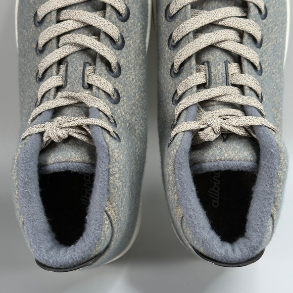 Allbirds Wool Piper Mids Womens 10‎ Sneakers Gray Blue White Lace Up Shoe - Picture 8 of 16